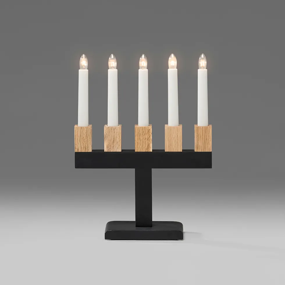 Adventsljusstake Gnosjö Konstsmide 5L Trä