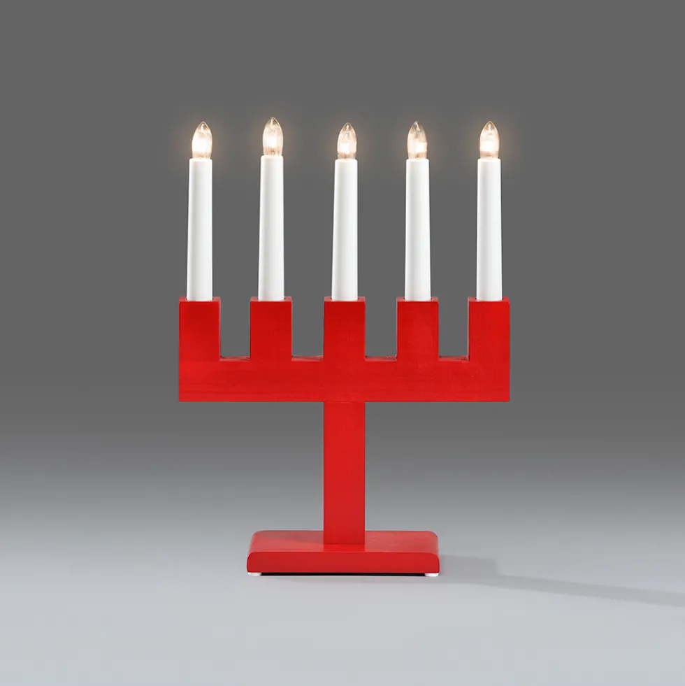 Adventsljusstake Gnosjö Konstsmide 5L Trä