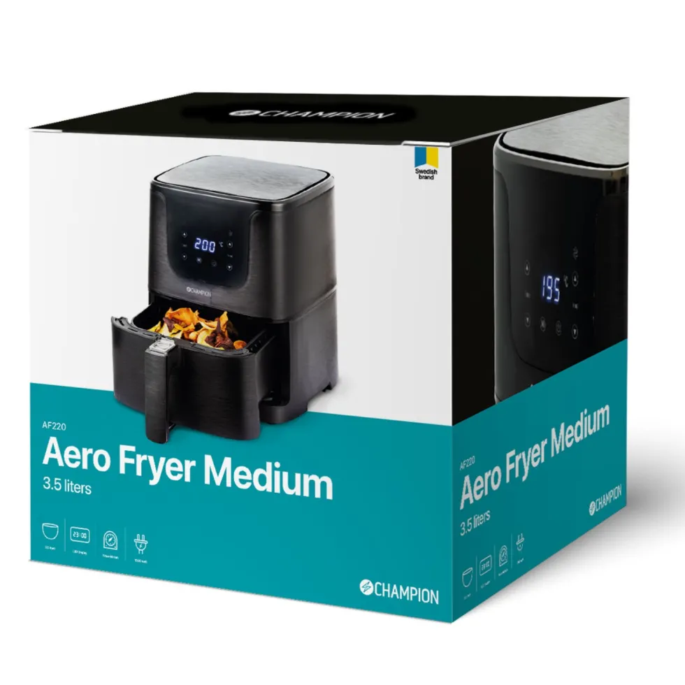 Air Fryer Champion Medium 3,5L 1500W AF220 Svart