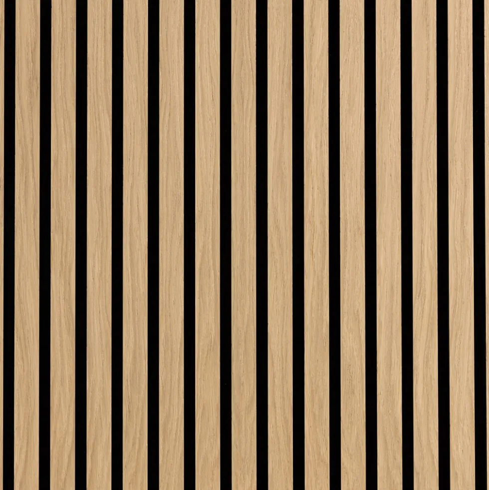 Akustikpanel Wood on wall Ek Ljuslackad