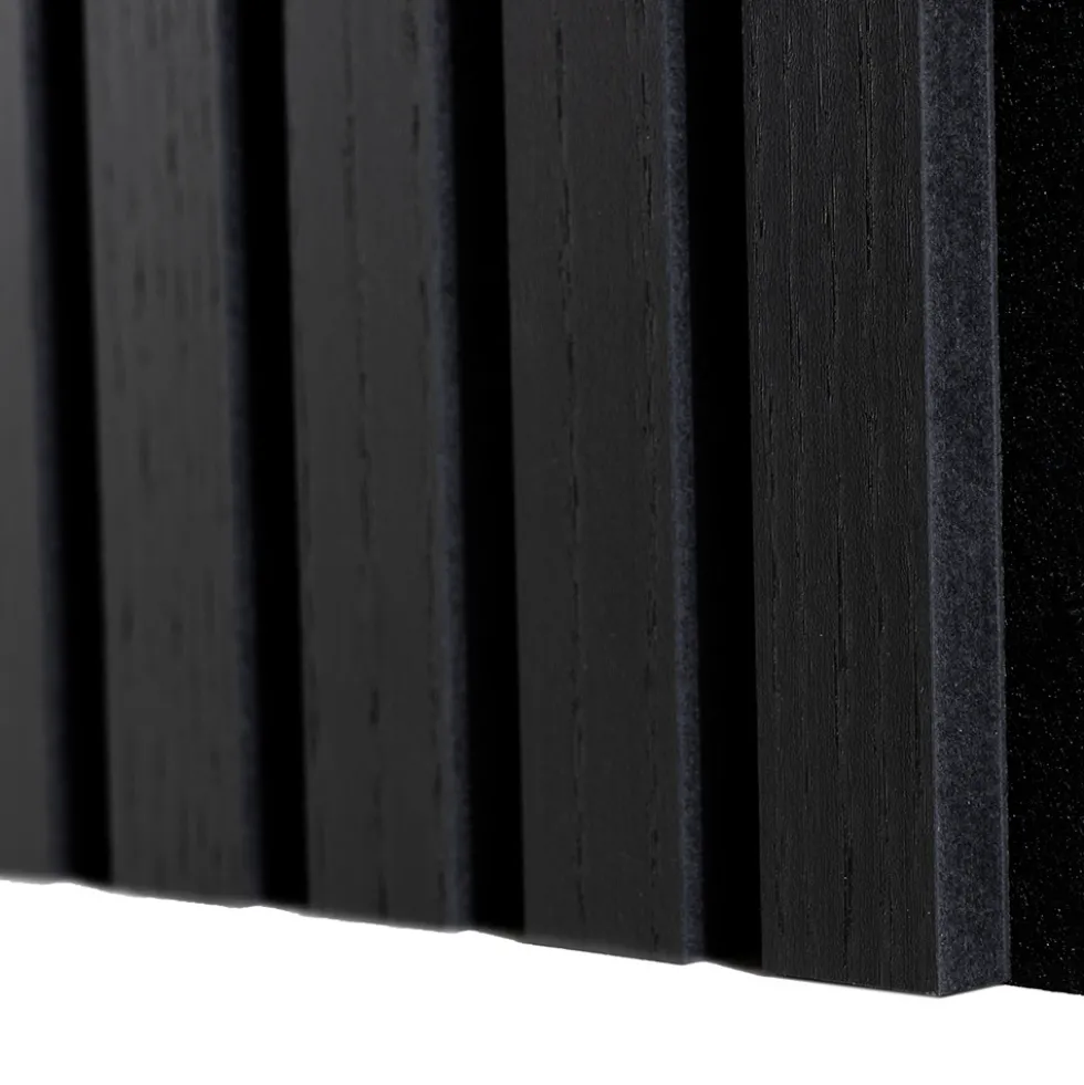 Akustikpanel Wood on wall Ek Svartlackad