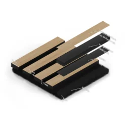 Akustikpanel Wood on wall Ek Svartlackad