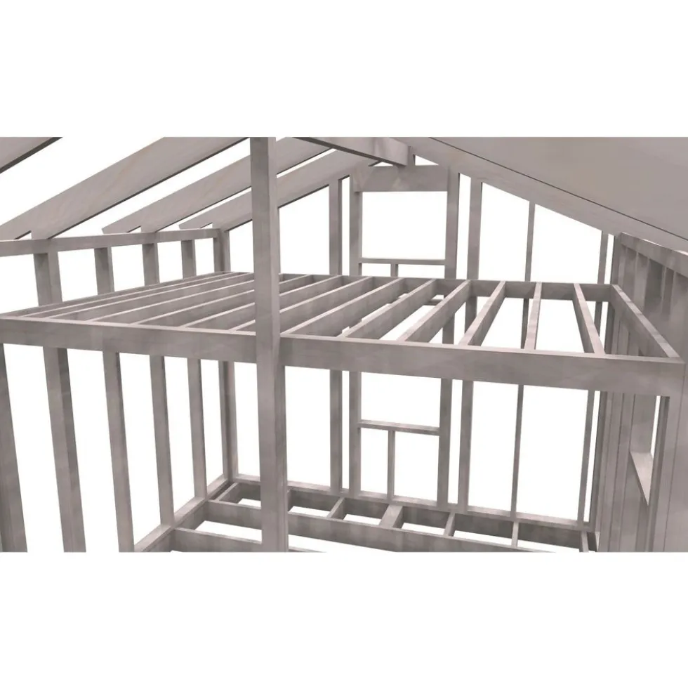 Attefallsstomme Byggstommar 22 grader Med Loft 7200x3940 mm Färdiga Sektioner
