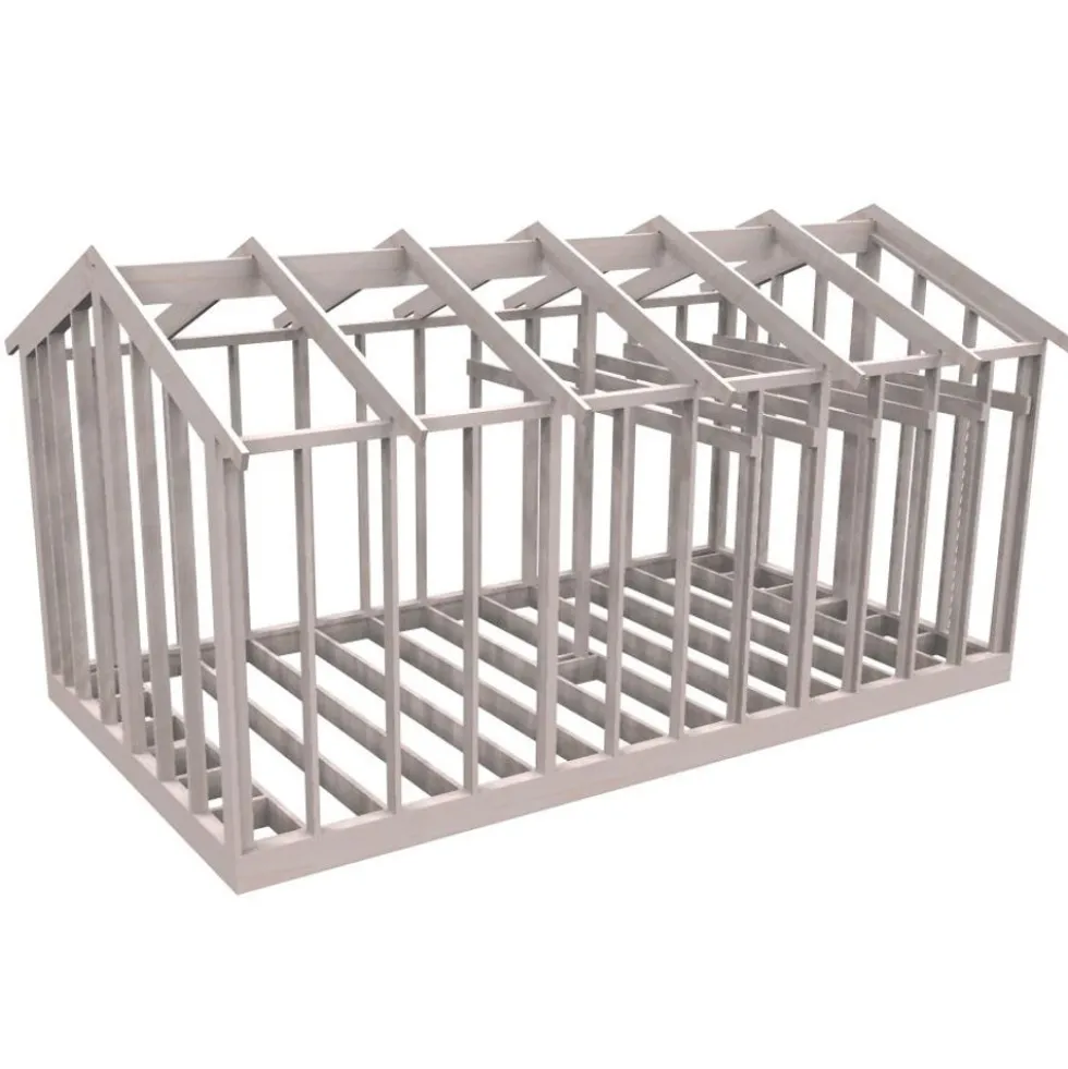 Attefallsstomme Byggstommar 22 grader 7200x3940 mm Färdiga Sektioner