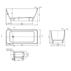 Badkar Strømberg Sindal 1590 mm