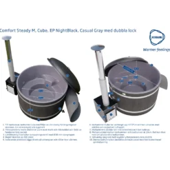 Badtunna Kirami Steady M CUBE med Dubbla Lock