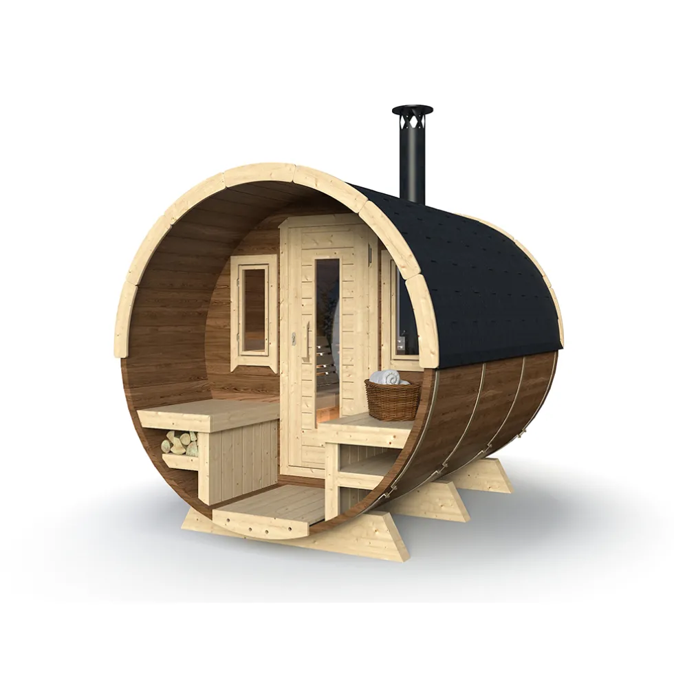 Bastutunna Nordkapp.NU PANORAMA Thermowood Omålad