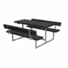 Bord/Bänkset PLUS Basic Junior 118 cm Svart med 2 Ryggstöd
