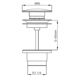Bottenventil Scandtap Steel Pop-up UniversalShadow