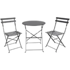Caféset Outfit Sam 2st Fällbara Stolar med Bord Ø60 cm
