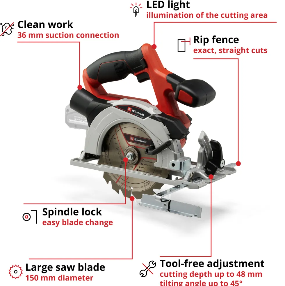 Cirkelsåg Einhell TE-CS 18/150 Li-Solo