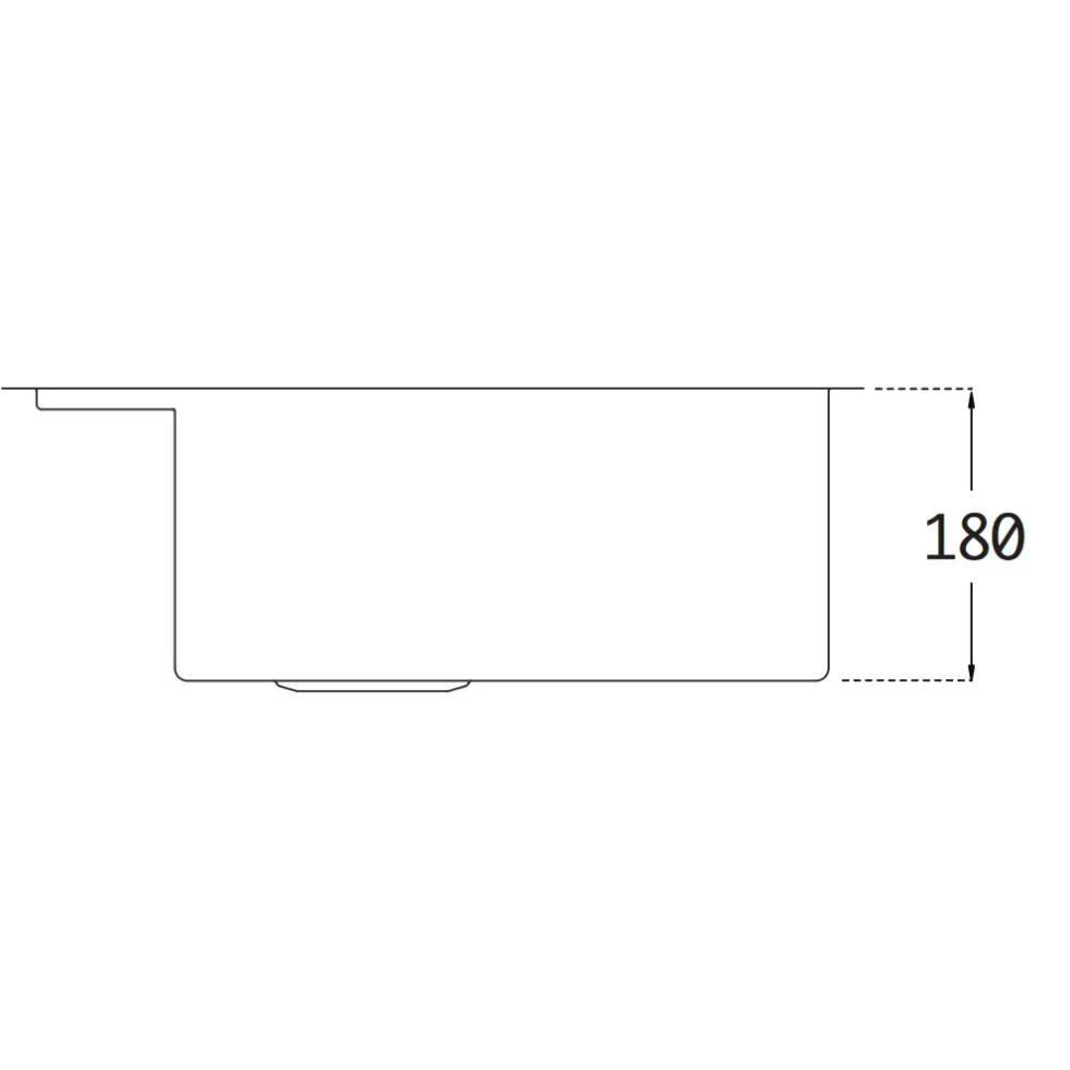 Diskho Lavabo Nexus 60 Rostfri 530 mm Enkel med Korgventil & Vattenlås