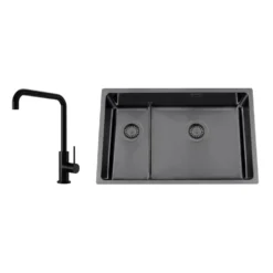 Disklåda Nordic Tech Titan 73 KHX Nickel med Köksblandare Steel Mood Shadow