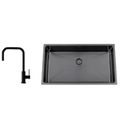 Disklåda Nordic Tech Titan 730 X med Köksblandare Steel Accent Square Shadow