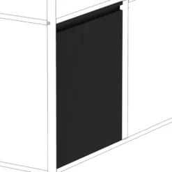 Dörr Skotte Kitchen 538Svart 650 mm Till Utekök