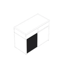 Dörr Skotte Kitchen 538Svart 650 mm Till Utekök