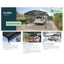 Dubbel Carport Canopia by Palram Arcadia I Metall 3,6x8,5 m