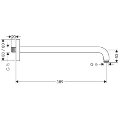 Duscharm Hansgrohe 389 mm