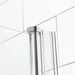 Duschhörna Bathlife Mångsidig Rak Vägg + Rak Dörr Delvis Frostat Glas