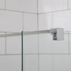 Duschhörna Bathlife Mångsidig Rak Vägg + Rak Dörr Delvis Frostat Glas