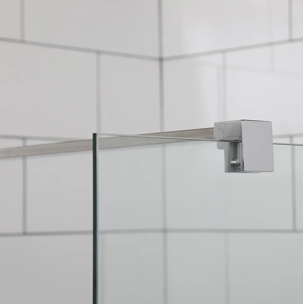 Duschhörna Bathlife Mångsidig Rak Vägg + Rak Dörr Delvis Frostat Glas