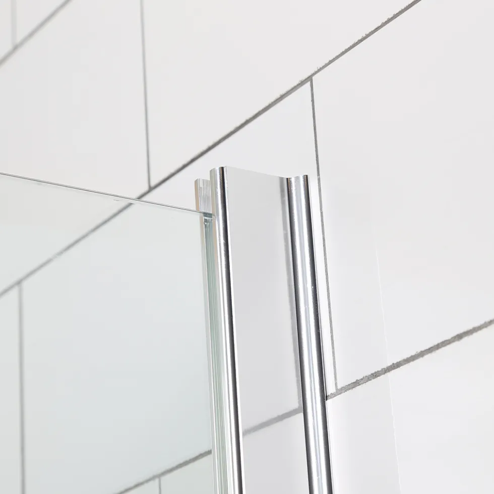 Duschhörna Bathlife Mångsidig Rak Vägg + Rak Dörr Delvis Frostat Glas
