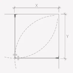 Duschhörna Invitrea Flair GH22 med Glasrengöring