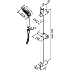 Duschset Damixa Kudos Plus med 5 Funktioner