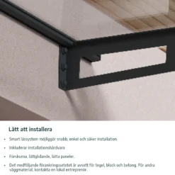 Entrétak Canopia by Palram Helsingborg Glas Akrylglas 1500 mm