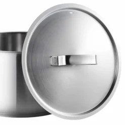 Fiskars All Steel Gryta 5 L – Ugnssäker Gryta i Rostfritt Stål Med 3-lagersbotten