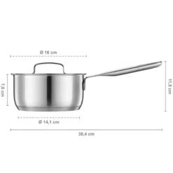 Fiskars Kastrull All Steel 1,5 Liter – Perfekt för Såser, Soppor & Småportioner