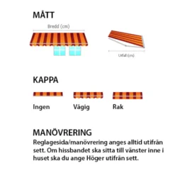 Fönstermarkis Dittsolskydd FM30 Orange