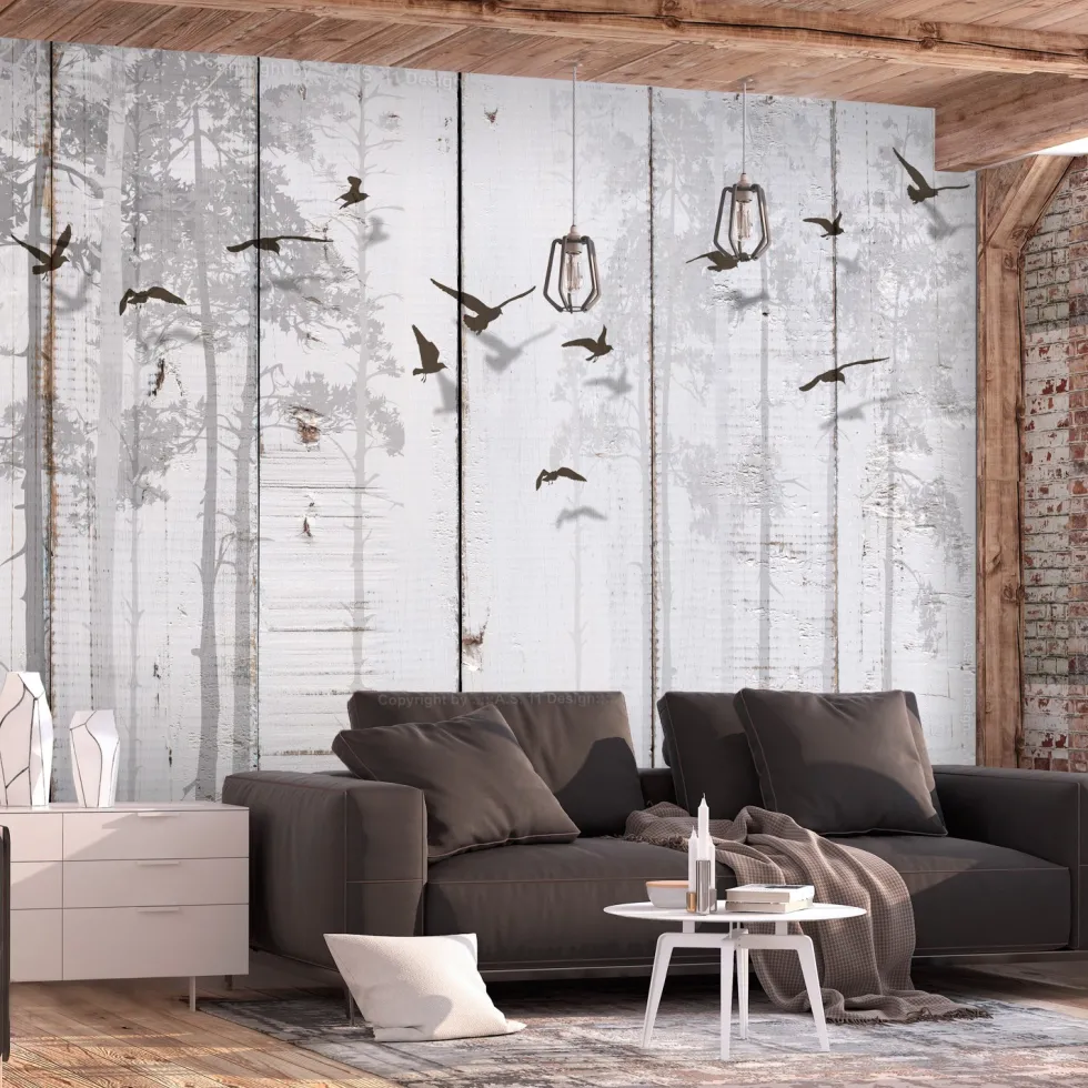 Fototapet Arkiio Birds On Boards100x70 cm
