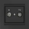 Fördelaruttag Malmbergs Optima Radio/Tv Svart