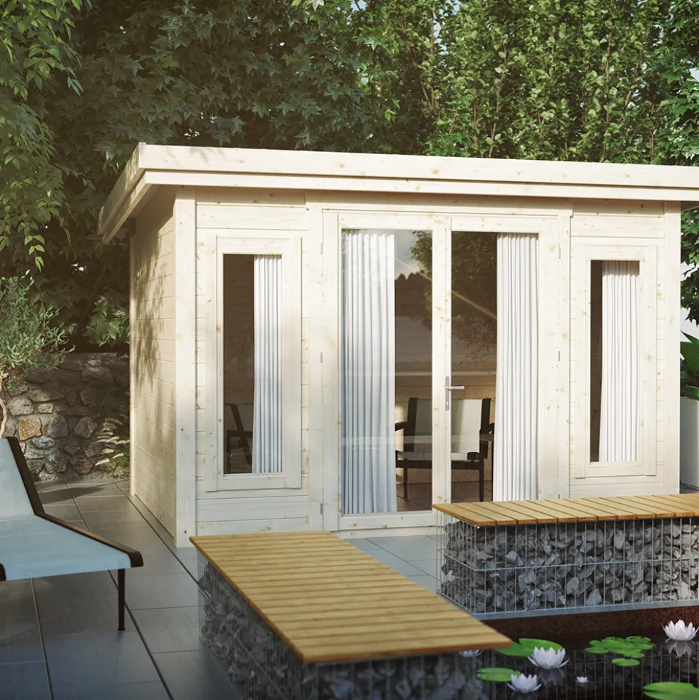 Friggebod Luoman Lillevilla Suovu 8,25 m² Komplett Stuga med Pulpettak