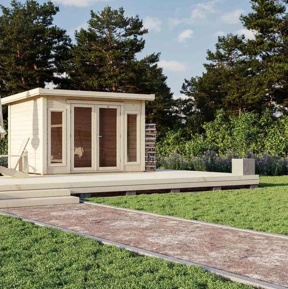 Friggebod Luoman Lillevilla Suovu 8,25 m² Komplett Stuga med Pulpettak