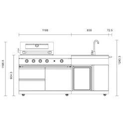 Fristående utekök Myoutdoorkitchen Pure Compact Black