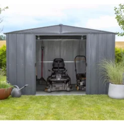 Förråd gop Trenix Antracit 6,9 m² Redskapsbod Byggsats i Stål