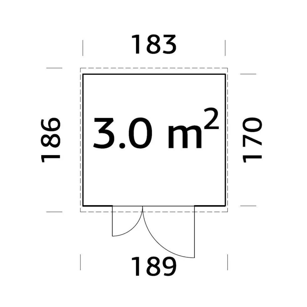 Förråd Palmako Leif 3,1 m2