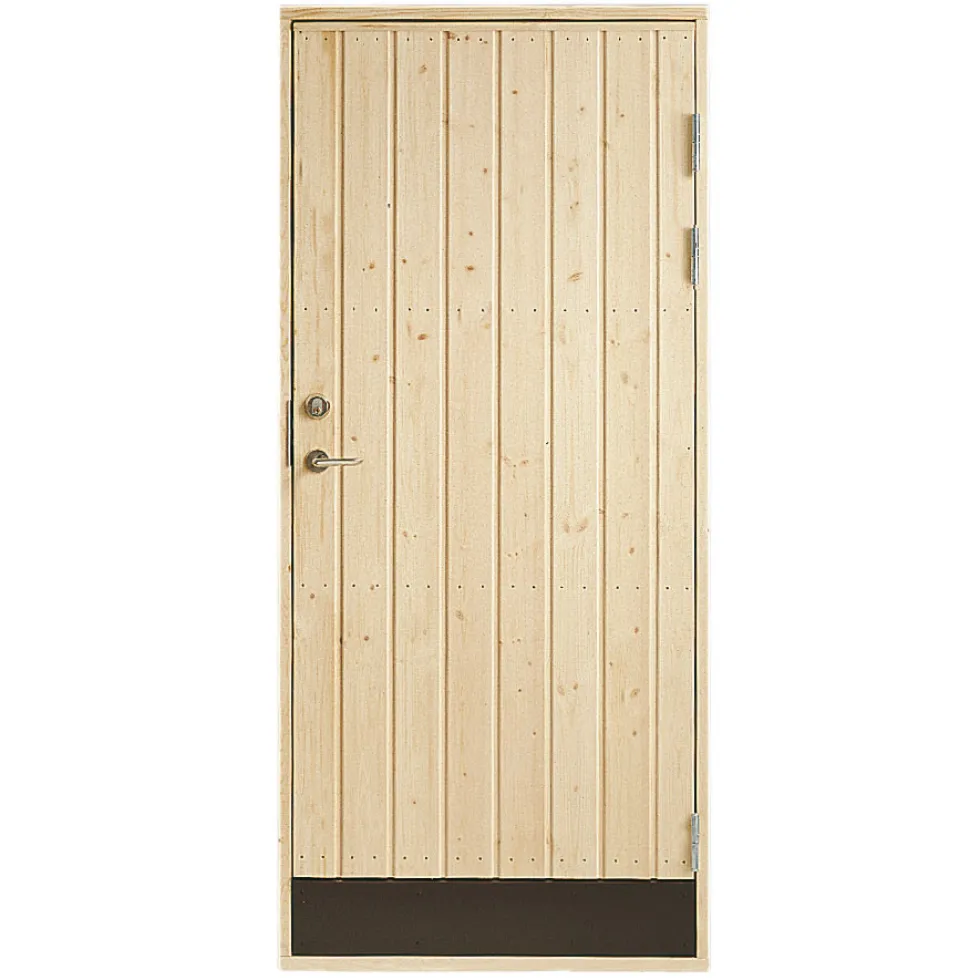 Förrådsdörr Vibostugan 18° RakBxH: 90x200 cm, Höger