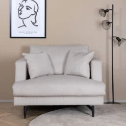 Fåtölj Venture Home Sofia Manchester Beige Sittbredd 106 cm