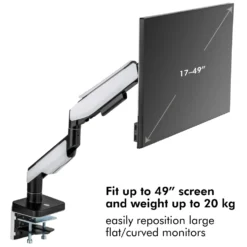 Gaming-monitorarm LogiLink 17-32 tum med Belysning