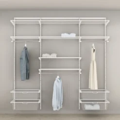 Garderobslösning Elfa Ready Solution Classic 10 216 cm Vit