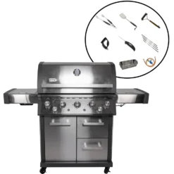 Gasolgrill Bluegaz X502 Paket Med Regulator & Grillset M