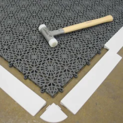 Golvtillbehör Bergo System 2 Kantlist Graphite Grey 4 st till Golvplatta/Golvtrall