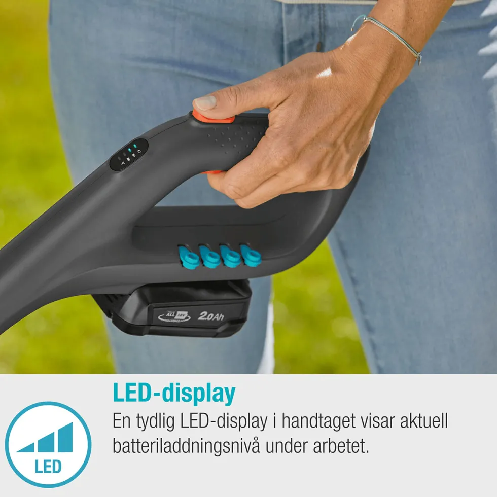 Grästrimmer Gardena SmallCut 23/18V P4A utan Batteri och Laddare