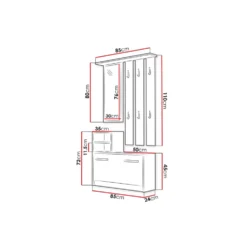 Hallmöbel In Living Nesebar 85 cm