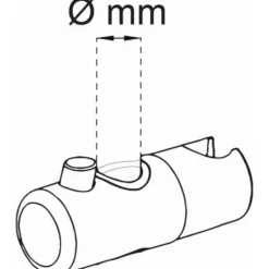 Handduschhållare Habo Glider 24mm Krom