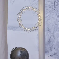 Hängande Dekoration Star Trading Curly Krans LED