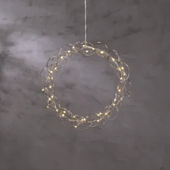 Hängande Dekoration Star Trading Curly Krans LED
